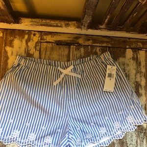 Ralph Lauren  Shorts seersucker with eyelet detail